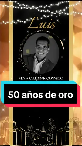 Nueva invitación para #50años, con mucho estilo y alegría  escribe en los comentarios que diseños o colores buscas #cumplean  #cumplefeliz  #cumple  #happybirthday  #invitacionesdigitales  #invitacionespersonalizadas   