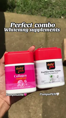Must try these two perfect combo whitening supplements from daily plus 💖✨🤍 #dailyplus #dailypluscollagen #dailypluswhiteningsupplement #pearlskinwhitetomato #pampaglow #pampaputi #tiktokbudolfinds #fypシ゚viral 