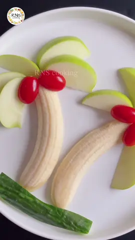 Amazing Fruits Decoration idea🍏🍌 #beautiful  #decoration #amazing #art #cutting #foryourpage #fypシ  #foryou  #workthisway  #trending  #carving  #platedecoration  #idea 