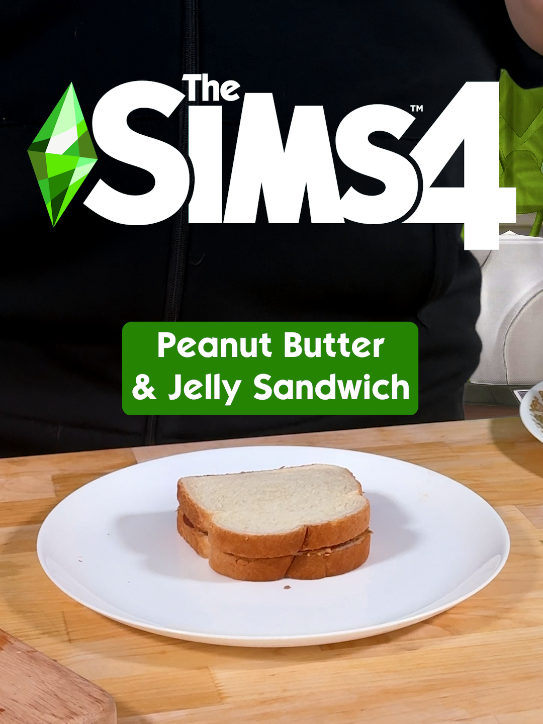 I made the peanut butter and jelly sandwich from #TheSims4  #thesims #sims #sims4 #simstok #sims4gameplay #gaming #food #cooking #fyp