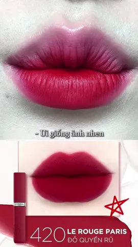 L’oreal 420 đỏ lạnh siêu sang ý 🤏🏻 mà nên kèm theo makeup nha các keo ơi #thanhnu00 #goclamdep #reviewlamdep #thuvienmakeup #lorealparis 