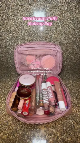 Cutest makeup bag🫶🏼 #rarebeauty #makeupbag 