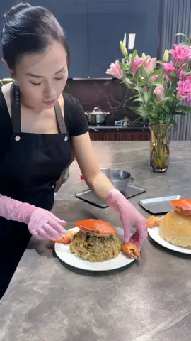 Bày vẽ cuối tuần: Xôi cua siêu cuốn 😘😛❤️ #dpo #cooking 