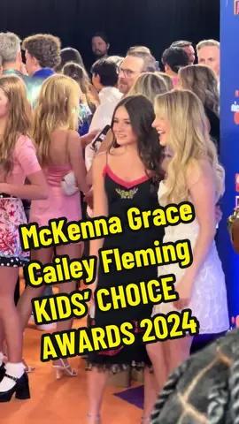 #McKennaGrace & #CaileyFleming at the KIDS’ CHOICE AWARDS 2024 Orange Carpet! #Nickelodeon #KCA #janaoncamera 