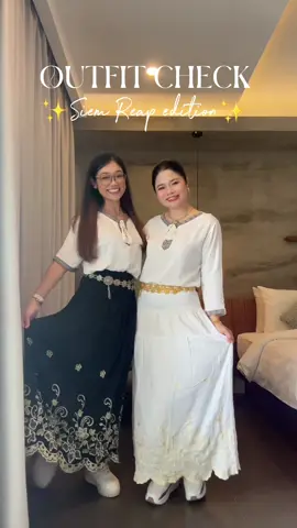 Outfit check with Mum 🤭🥰🌷✨🎀 #Siemreap #cambodia #outfit #outfitideas #OOTD #CapCut #foryoupage 