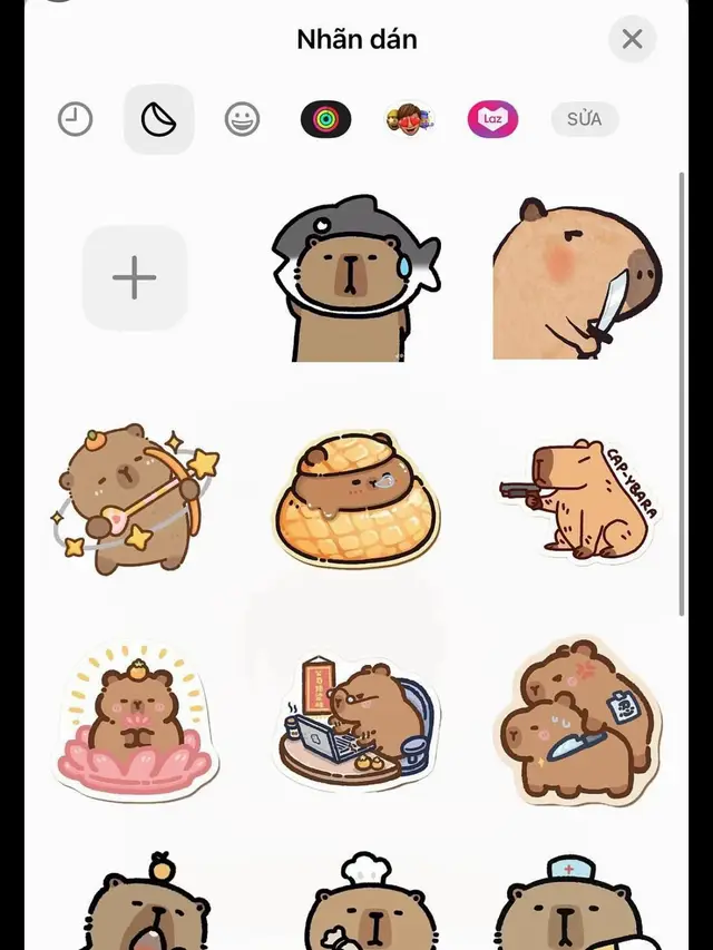 Cappybara 🥰🥰🥰#xuhuongtiktok #stickerdannhan #stickers #nhandanmess#cute#cappybara 