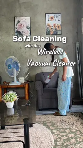 sofa cleaning with this wireless vacuum cleaner😉✨ #vacuum #vacuumcleaner #wirelessvacuumcleaner 