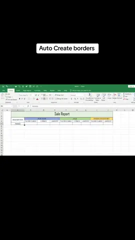 Auto Create Borders #excel #CapCut 