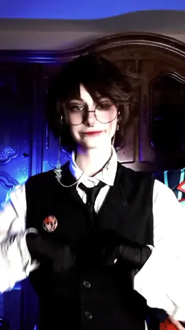 ALASTOR DANCING 📢📢 || 📻 || #alastorcosplay #alastor #hazbinhotelcosplay #hazbinhotel #fypシ #disabledcosplayer #cosplayer #humanalastor #humanalastorcosplay 