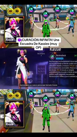 Vinculos y curacion infinita con el nuevo personaje Kassie💀😏 #free_fire #trucofreefire 