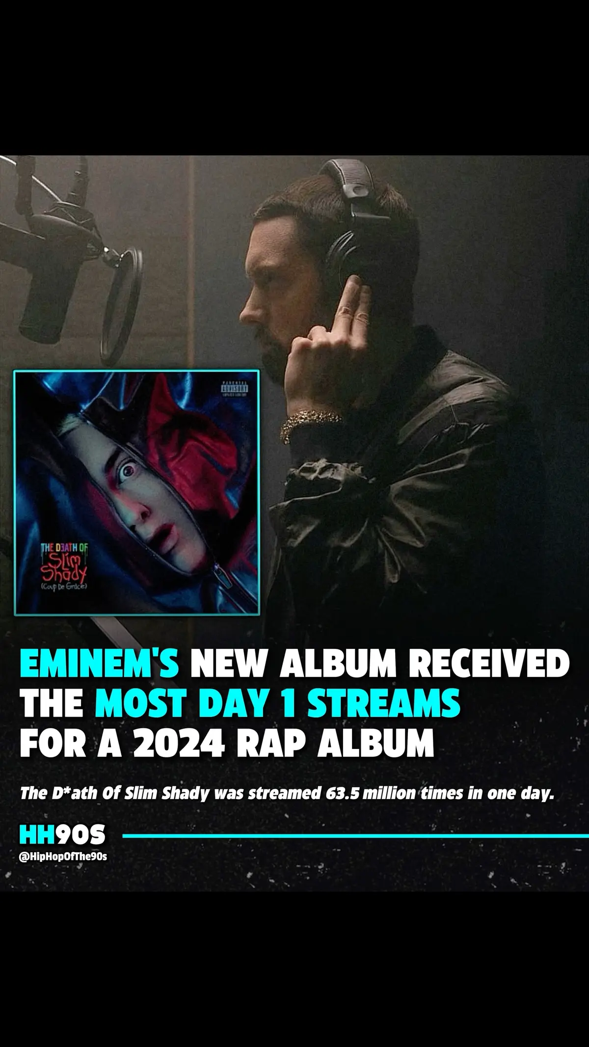 #Eminem's new album “The D*ath Of Slim Shady” was streamed 63.5 million times in 1 day 👀 Thoughts ⁉️ 📸 Via: Jeremy Deputat | IG/jeremydeputat #rap #hiphop #music #hiphopmusic #rapmusic #raptok #90shiphop #slimshady #eminemrap #eminemtoktik #news #hiphopnews #rapnews #hiphopculture #hiphopofthe90s 