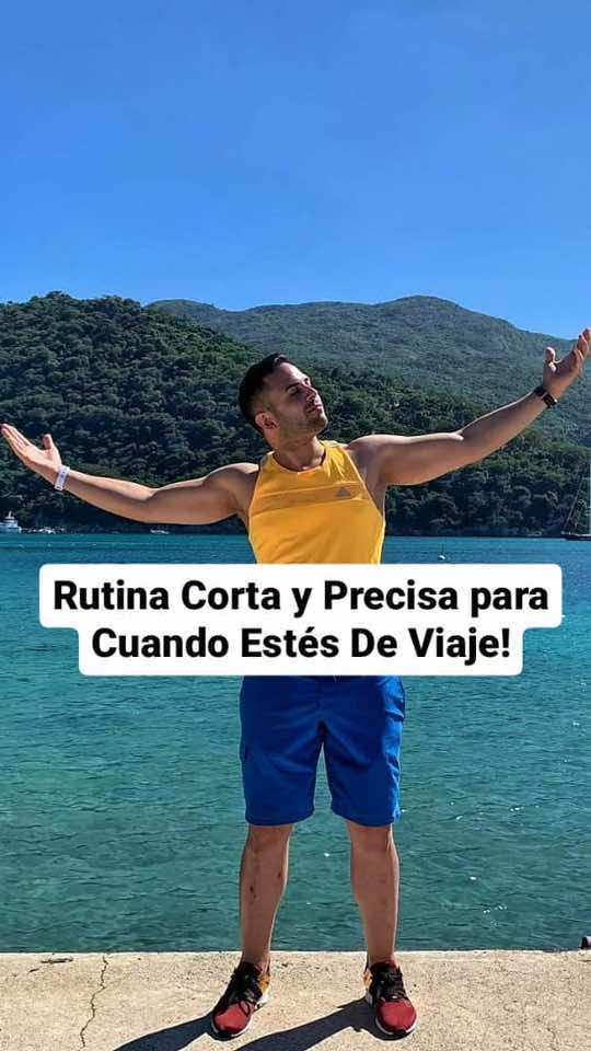 Comenta “EQUIPO” y te envío la lista que yo recomiendo! ✈️ Aquí les dejo una rutina corta y precisa para mantenerte en forma mientras estás de viaje. ¡No hay excusas! **[Ejercicio 1: Dips]** - Usa el borde de la cama y baja hasta 90 grados. Haz entre 15 a 20 repeticiones. **[Ejercicio 2: Pushups]** - Asegúrate de hacer el movimiento completo. Si no tienes la fuerza aún para hacerlos completos, hazlos asistidos con una rodilla en el piso. Realiza de 10 a 20 reps. **[Ejercicio 3: Plank]** - Mantén esta posición entre 1 minuto a minuto y medio. Trabaja tu core y mejora tu estabilidad. **[Ejercicio 4: Burpees]** - Estos son excelentes para subir tus niveles de energía y bombear sangre por todo el cuerpo. Haz de 10 a 15 repeticiones. **[Ejercicio 5: Squats]** - Realiza de 15 a 20 reps. Si quieres más intensidad, hazlos con salto. **[Ejercicio 6: Lunges]** - Alterna piernas y haz de 10 a 15 reps por pierna. Mantén el equilibrio y baja con control. **[Ejercicio 7: Bíceps con bandas]** - Lleva contigo una banda elástica y haz curls de bíceps entre 15 a 20 reps. **[Ejercicio 8: Hombros Laterales con bandas]** - Con la misma banda, realiza elevaciones laterales entre 12 a 15 reps. **[Ejercicio de Bonus Opcional: La Ruedita]** - Este ejercicio trabaja el abdomen a otro nivel, ayudándote a mantener esa fuerza abdominal y el feeling apretado que tanto nos gusta. Perfecto para evitar sentirse flojo durante un viaje. ¡Espero que esta rutina les sea útil y los mantenga activos sin importar dónde estén! 💪🌟  Recuerden compartirlo!! Tengo varios videos de fitness y antiaging pronto por aquí!  #Fitness #Viaje #RutinaDeViaje #Ejercicio #Salud #Bienestar #NeyHealthProgram #Antiaging #Entrenamiento