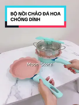 Bộ nồi chảo đá hoa chống dính vẫn hot theo năm tháng 🥰 #bonoichaoandam #bonoichaohoaandamchongdinh #bonoichaochongdinh #andammemoon 