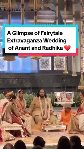 A Glimpse of Fairytale Extravaganza Wedding of Indian billionaire Mukesh Ambani’s son, Anant Ambani with Radhika Merchant at Jio World Convention Centre on 12 July 2024.  #foryoupage #foryou #ambaniwedding #ambani #anantambani #radhikamerchant  #anantradhikawedding #Wedding  #instantbollywood 