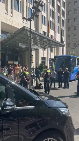 The England squad are applauded onto their team bus as they head home empty handed from Euro 2024 👋 #fyp #england #euros #EURO2024