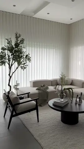 Always make it neat & simple 🤍 #Interior #design #white #sofa #Lshape 