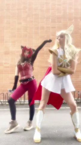 This dance is so goofy😭 Catra: @♡rivr♡  #cosplay #sheracosplay #catracosplay #sheraandtheprincessesofpower #adoracosplay 
