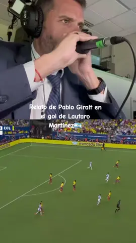 Pablo Giralt en el gol que nos dio el Bicampeonato de Copa América #argentinos #finalcopaa #copaamerica2024 #argentina🇦🇷 #apoyo #pablogiralt #relatos #lautaromartinez #campeones #paredes #locelso 