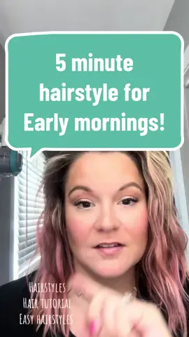 #creatorsearchinsights 5 minute hairstyle for early mornings! 😴 #hairstyle #hairstyles #hair #hairtok #easyhairstyles #easyhairstyle #hairtutorial #quickhairstyle #quickhairtutorial #pinkhair #pinkhairdontcare #halfuphalfdown #messybuns #zipperhair 