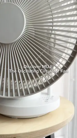 Discover MUJI: The Oscillating Circulator Fan Meet our innovative new arrival, just in time for summer. Designed for a variety of functions from air ventilation to aroma/fragrance circulation, this oscillating fan is a household staple for the warmer seasons. Find the MUJI Oscillating Air Circulator Fan in stores and online.  #MUJI #MUJIUSA #CapCut 