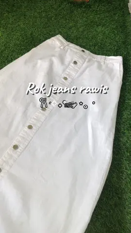 Rok jeans rawis✨🫶🏻#rokjeansrawis #putih #cekkeranjangkuning☝️☝️ 