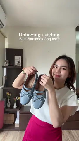 Cantik banget ga ngerti lagi✨🫐 #fyp #unboxing #flatshoes #coquette #stylingcoquette #ootdcoquette #outfitcoquette #outfitideas #OOTD 