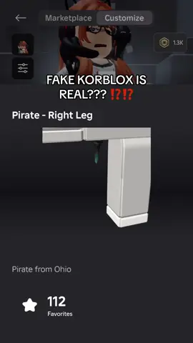 fake korblox 😭😭 never thought i'd see this day #fyp #roblox #lyzhis 