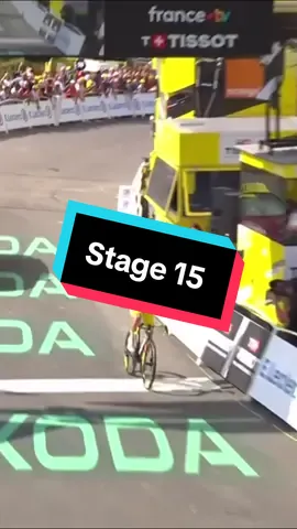 Pogacar finishing in STYLE 🔥😅 #tdf2024 #TourDeFrance #roadcycling 