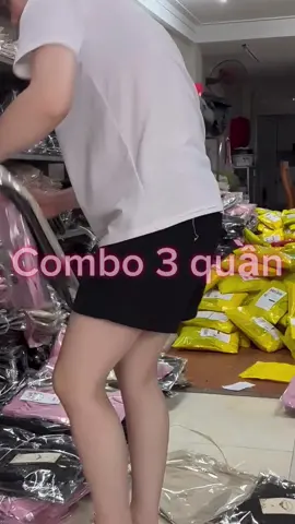 Combo 3 quần sooc đen hồng be #quansooc #quanshortnu #thoitrangnu #xuhuong 