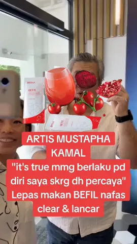 Artis Mustapa Kamal pon dah makan #BEFIL napas dah lancar dan clear sekarang baru percaya setelah makan 4 sacset Befil #jantungtersumbat #fypシ゚viral #jantungsehat #testimonibefil @mohamad firdaus @Pauline@BE @AilingNg 
