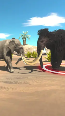 Elephant vs Mammoth #jurassic #animalfight #game #exp #keşfetedüş