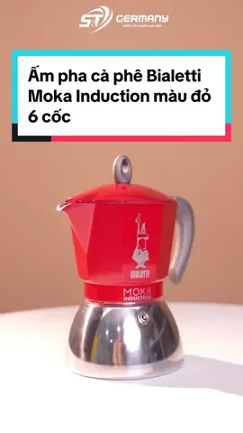 Ấm pha cà phê Bialetti Moka Induction màu đỏ 6 cốc #germanysnt #dogiadung #giadungcaocap #ấmphatrà #ấmtrà 