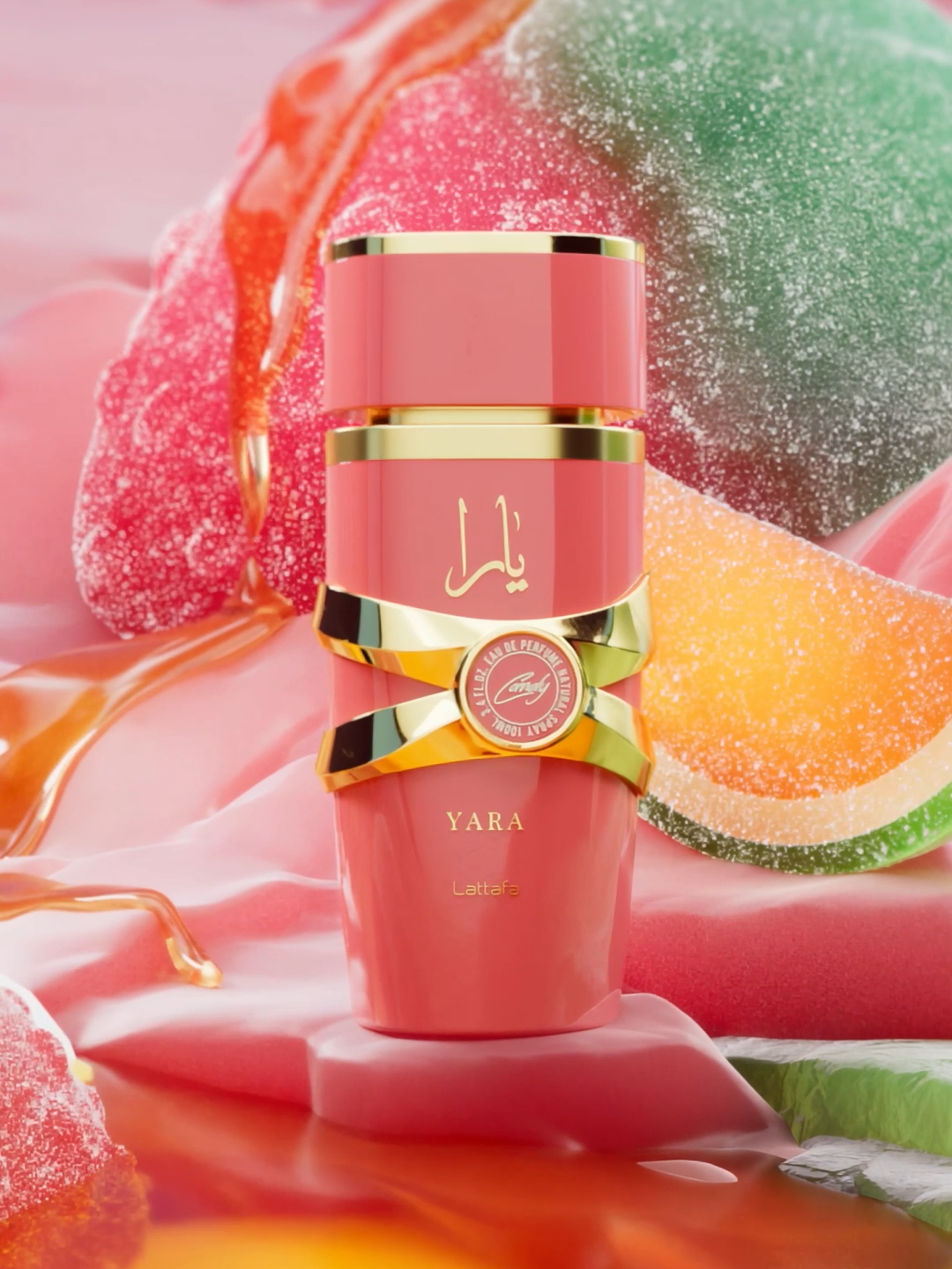 🍬🍓 Introducing Yara Candy! 🍊✨ The wait is over. Step into Lattafa’s Candy Factory and experience the creation of Yara Candy. This fragrance combines fruity notes with elegance. It begins with a luscious burst of strawberry fizz candy and green mandarin, and concludes with a rich, juicy vanilla syrup. Are you ready for a sugar rush?   T : Green Mandarin, Blackcurrant H : Strawberry Fizz Candy, Gardenia B :  Sandalwood, Vanilla Syrup, Musk, Amber   Pre-order now on www.lattafa-usa.com #LattafaPerfumes #SignatureScent #PerfumeLover #Fragrances #perfumecollection #NewLaunch #NewPerfume #LattafaYara #YaraCandy