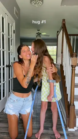 seeing how many times i can hug abby before she says something about it 😂😅💛 #amazingabigailgrace #momdaughter #youngmom #disability #cerebralpalsy #MomsofTikTok #interview #trend 