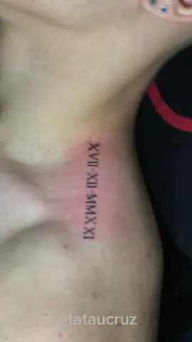 #tattoo #numeros #romanos #fecha #trapecia #minimalista #masculino 