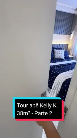 Tour apê Kelly K. 38m². Parte 2. Para ver vídeo completo Link na Bio. #tour #decoracao #inspiracao #tournoape #apartamento 
