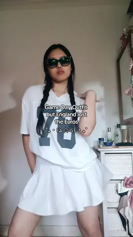 Game Day OOTD w/ Yesstyle  - Yestyle Code: QINGQING06  - Products: Top- Trisica blokecore short-sleeve v-neck print tee Skirt- Rosehedge pleated mini skirt white - #creatorsearchinsight #OOTD #gamedayoutfit #euros #kpop #twice #nayeon #abcd #ysgamedayoutfit #4evrshiqing @YesStyle @YesStyleInfluencers 