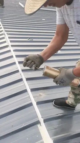 Easiest way to use expanding foam to seal roof gaps