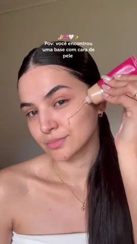 Como eu não conheci antes? 🤌🏼 perfeita ❤️🥹  Base Hidra glow - cor 13 @Linha NiinaSecrets @NiinaSecrets #base #maquiagem #eudora 