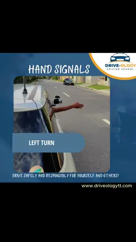 Left Turn Hand Signal👆🚙 Here’s a quick demo to learn the correct way to signal a left turn and when to use it ✅ Ready to stay safe on the road? Tap the link in our bio to book your driving lessons.  #DrivingTips #LeftTurn #HandSignal