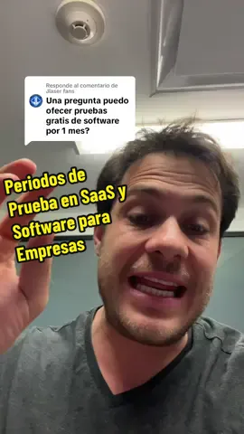 Respuesta a @Jlaser fans Los periodos de prueba en software son muy comunes y son parte de la validación de SaaS y soluciones de software empresarial que les tienes que hacer a tus prospectos de venta te explico un poco #saas #softwarecomoservico #ventaconsultiva #ventadesoftware #softwareempresarial #softwareparaempresas #softwareparanegocios #emprendimiento #desarrollodesoftware  