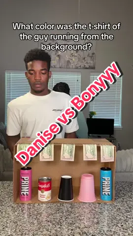 What color was the T-shirt?  #matching #bottleflip @Bonyyy vs @Danise_J🦂 
