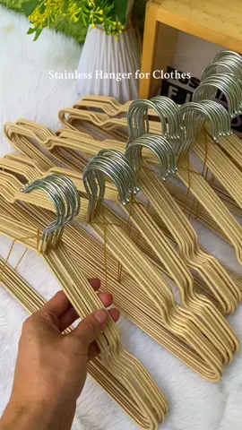 Stainless steel hanger 10pcs. #hanger  #stainlesshanger  #hangerstainless  #hangerforclothes 