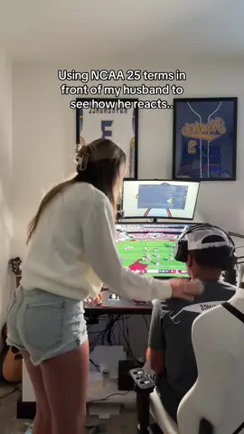 Literally felt like I was speaking a foreign language 😂 #mianwaylon #ncaa25 #husband #gaming #couplecomedy #prank 