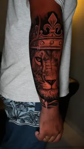 Inicio de fechamento externo.  Tatuagem em pele Preta. ASMR/TATTOO Leão #lion 