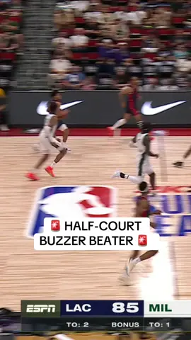 HALF-COURT BUZZER BEATER! #basketball #clippers #rayj #nbasummerleague #buzzerbeater 