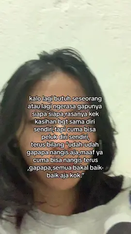 kalo gw mulai nangis karna kesepian,knp yah semua berubah jadi nangisin keluarga,nangisin kehilangan diri sendiri,nangisin masalah yg muncul,nangisin diri gw sendiri,nangisin wajah,nangisin omongan orang,nangisin pertemanan,nangisin masa lalu yg bikin sakit hati,dan nangisin seluruh kehidupan gw.lucunya kehidupan ini #sedih #fyp #capek 