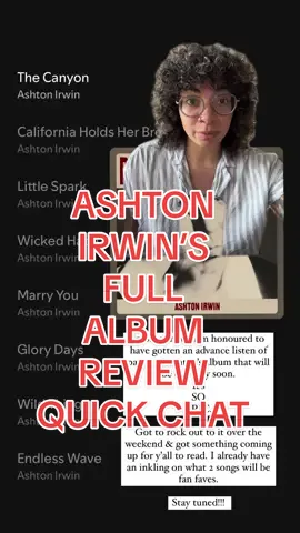 I had the amazing pleasure to have been asked by one of the blogs I am a feature writing for if I wanted to do a review on an advance listen of the second half of Ashton Irwin’s album, Blood On The Drums.  I was asked because I previously did a review of Straight To Your Heart for the blog and also because I’m a fan and they knew I’d be up for the challenge of writing this review in a beautiful way.  It’s incredible. You’re gonna love it!   #ashtonirwin #5sos #5secondsofsummer #fyp #musicreview #foryou #bloodonthedrums #newmusic #newalbum #indiemusic #alternativerock #canyonashtonirwin #australianmusic 