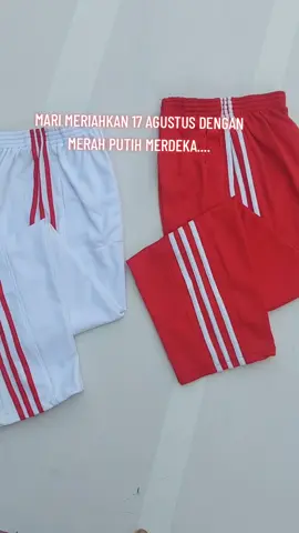 celana panjang training merah putih pria wanita premium #merahputih #rekomendasicelanamerahputih #trainingmerahputih #17agustus 