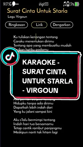 keluarkan suara emas kalian😁  #fyp #karaoke_lirik #suratcintauntukstarla #liriklagusad #liriklaguviral #lyrics 